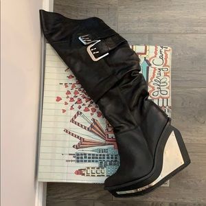 Jeffrey Campbell Black Platform Boots